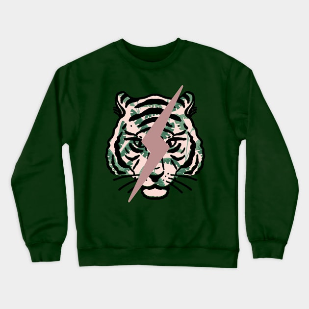 Tropical Lion Crewneck Sweatshirt by theplaidplatypusco